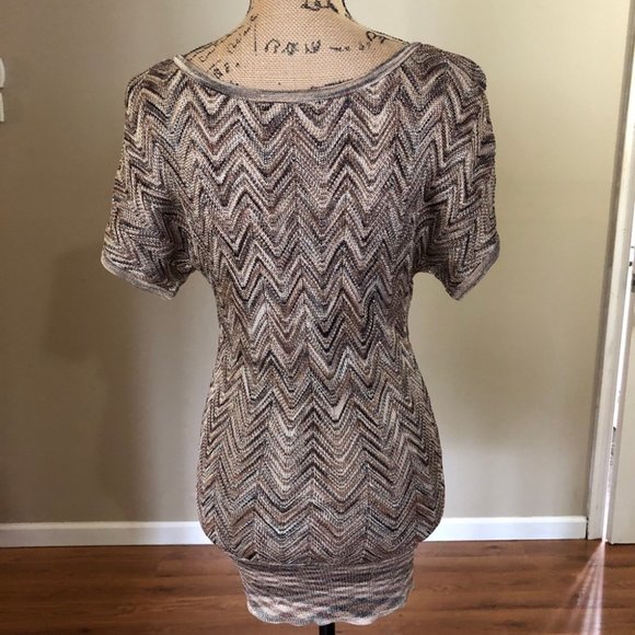{INC International} Metallic Chevron Tunic - Picture 4 of 6